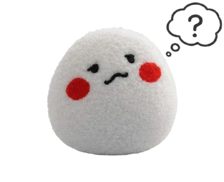 Pocket Egg looking puzzled, with a question mark thought bubble